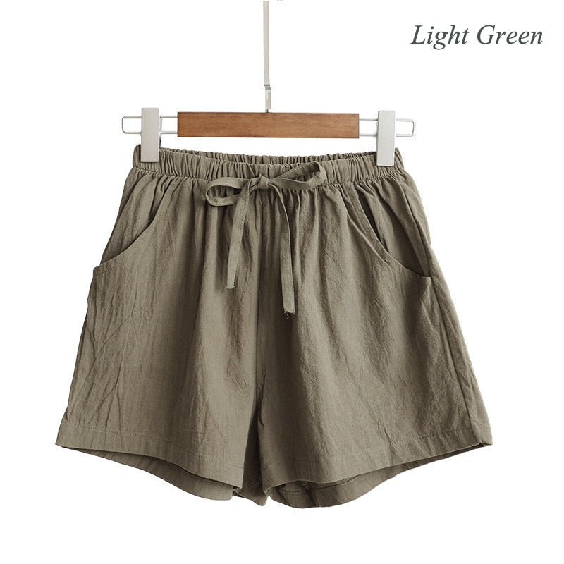 CHYLEANNA  Casual Cotton Linen Shorts