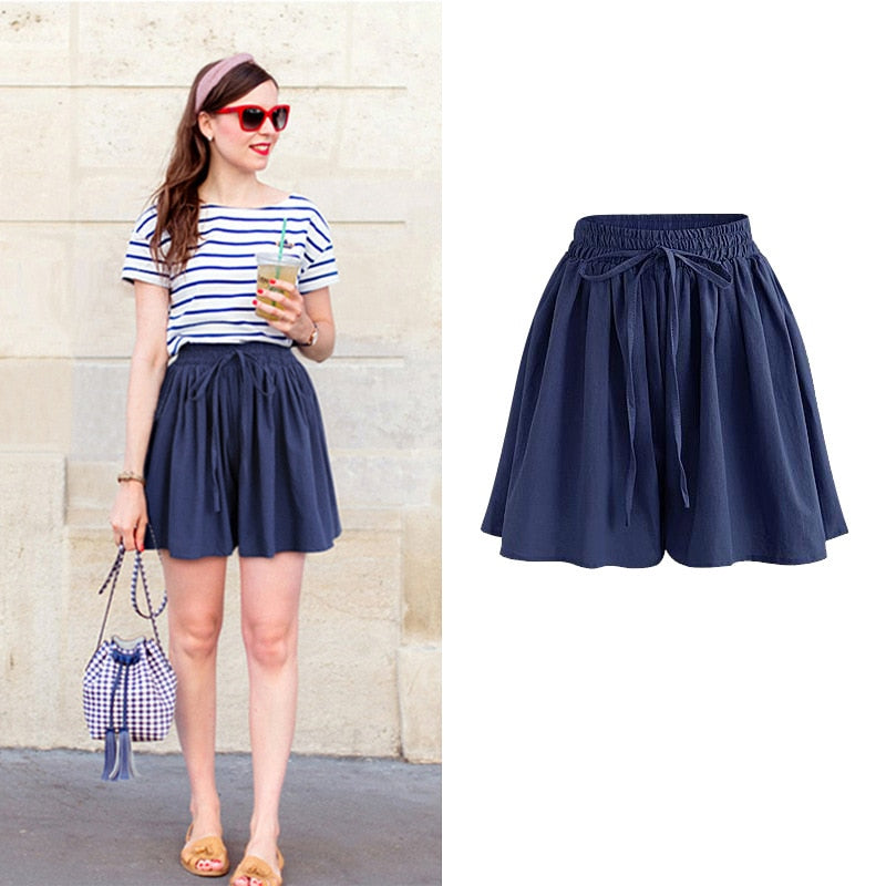 CHYLEANNA  High Waist Loose Chiffon Shorts