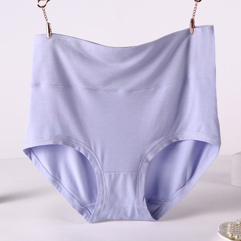 CHYLEIGH   4 Pcs/Lot High Waist Plus Size Bamboo Fiber Panties