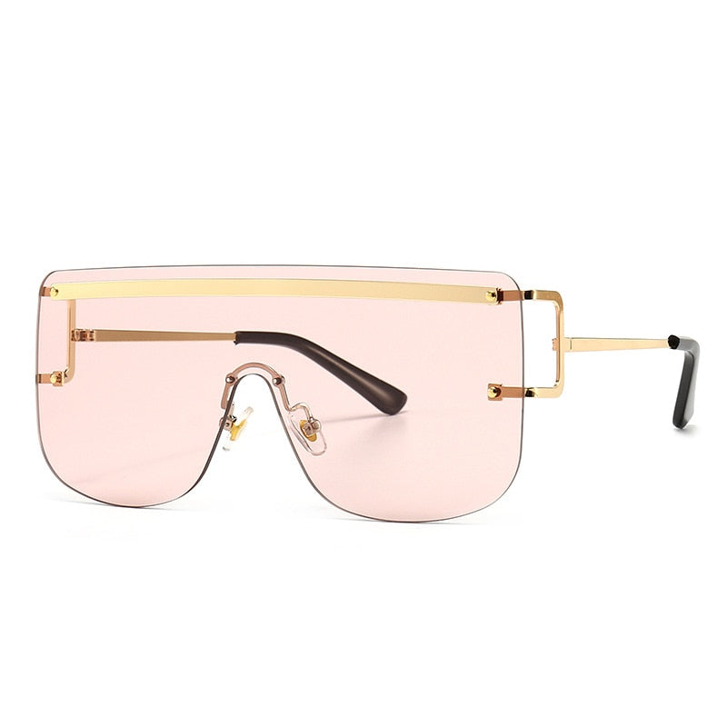 CHYLEANNA  Flat Oversized Rimless Gradient Sunglasses