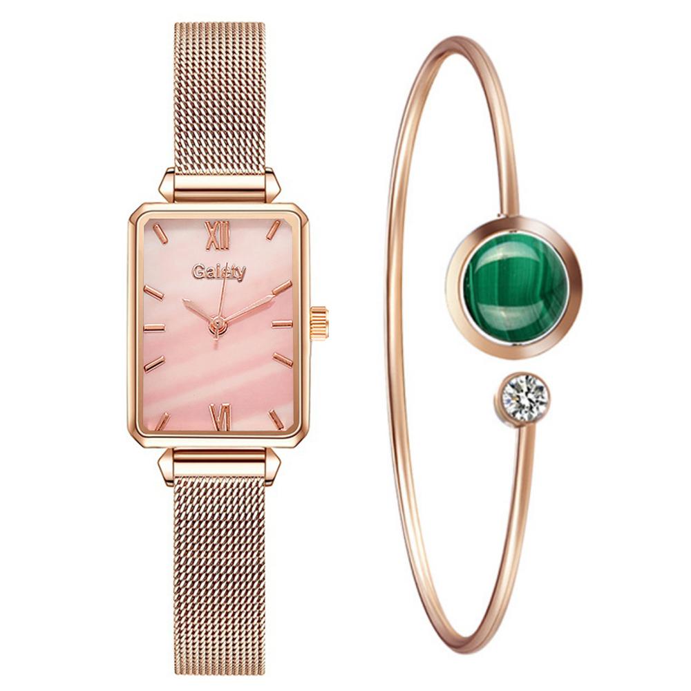 CHYLEANNA  Fashion Square Bracelet Set Watch