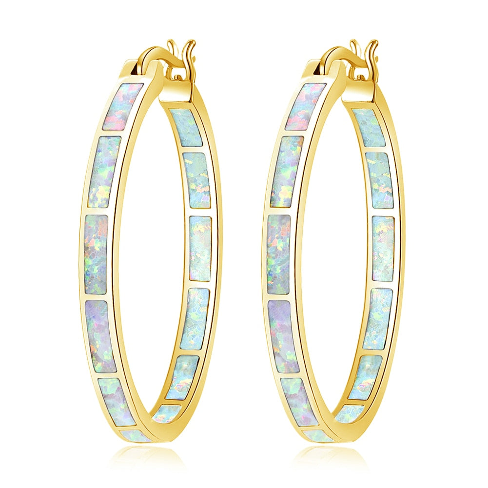 CHYLEANNA  Stone Hoop Earrings