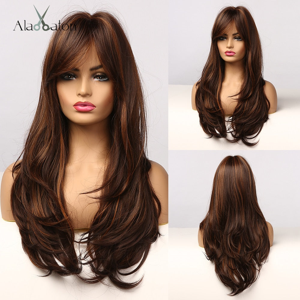 CHYLEANNA  Medium Length Water Wave Synthetic Wig