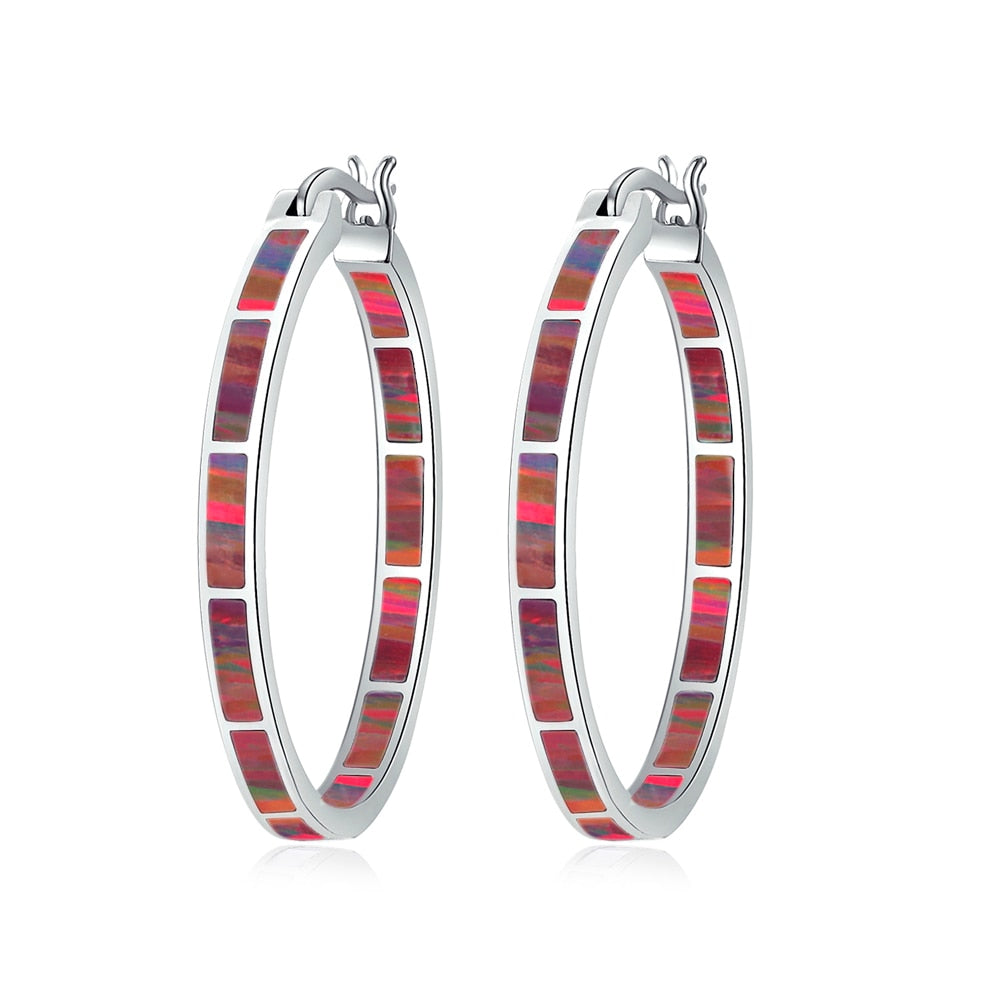 CHYLEANNA  Stone Hoop Earrings