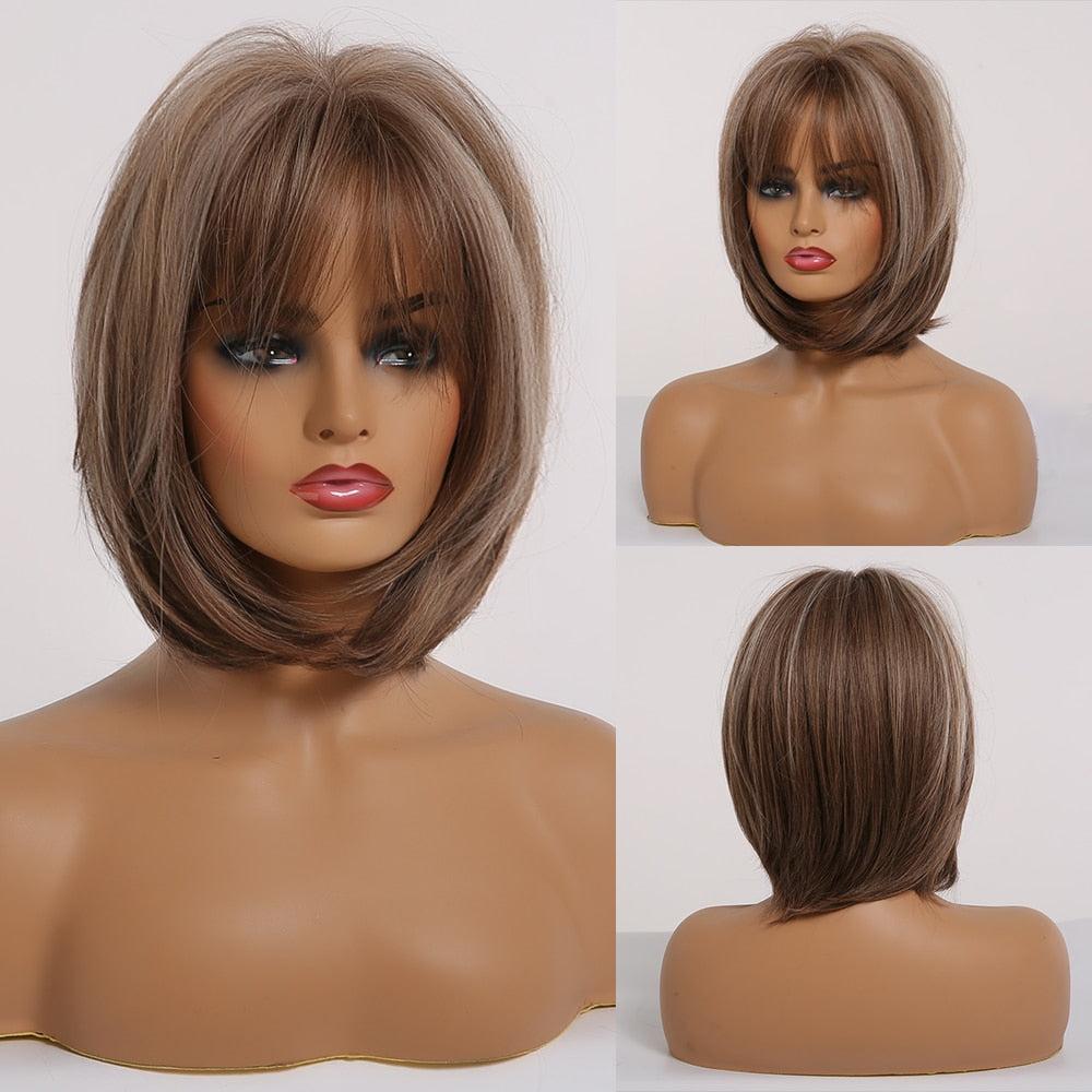 CHYLEANNA  Straight Bob Wigs with Bangs