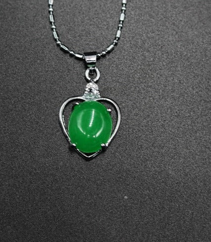 CHYLEANNA  Jade Pendant 925 Sterling Silver Necklace