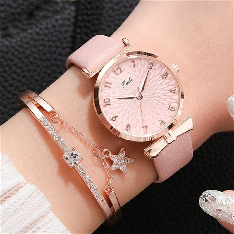 CHYLEANNA Luxe horloge met strikwijzerplaat