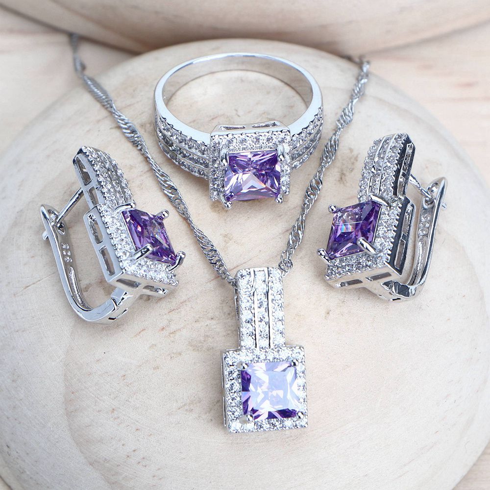 CHYLEANNA  925 Sterling Silver Zirconia Jewellery Set