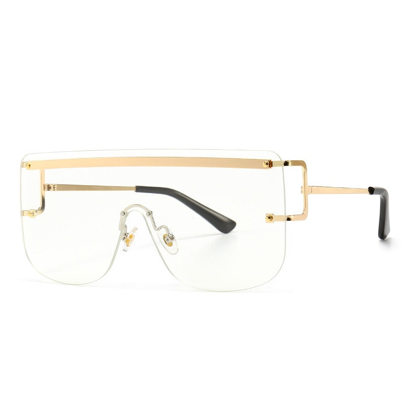 CHYLEANNA  Flat Oversized Rimless Gradient Sunglasses