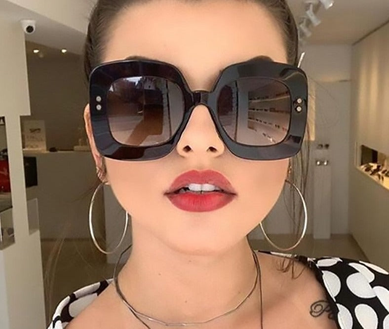 CHYLEANNA  Square Retro Oversized Sunglasses