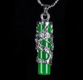 CHYLEANNA  Jade Pendant 925 Sterling Silver Necklace