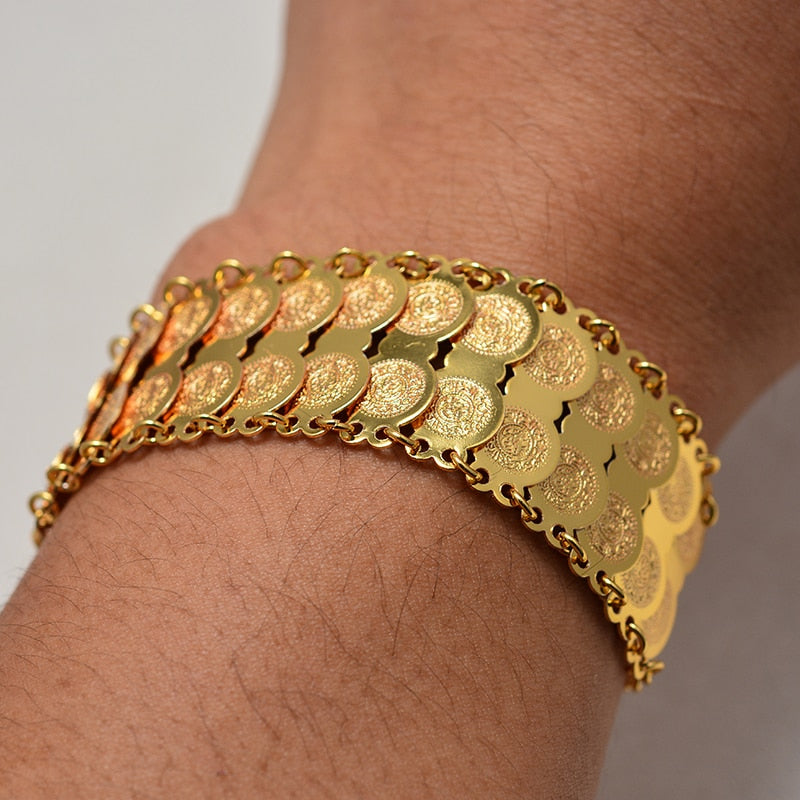 CHYLEANNA  Gold Color Coins Bangles