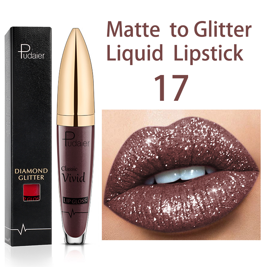 CHYLEANNA Matte tot glanzende glitter diamant vloeibare lippenstift