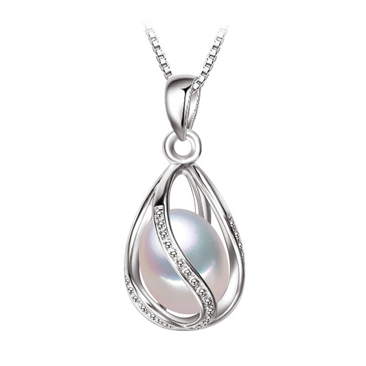 CHYLEANNA  Freshwater Pearl Pendant Cage Necklace