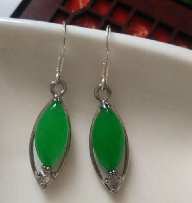 CHYLEANNA  Green Jade Earrings