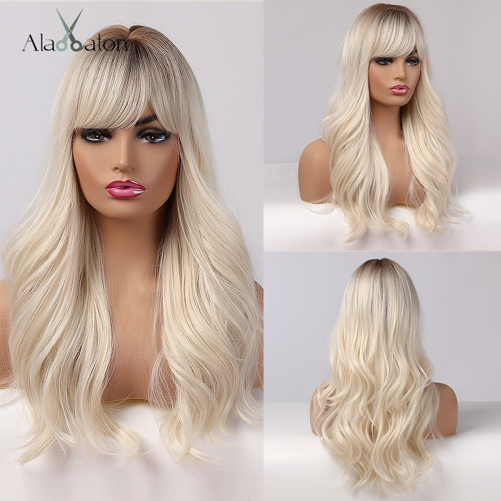 CHYLEANNA  Medium Length Water Wave Synthetic Wig