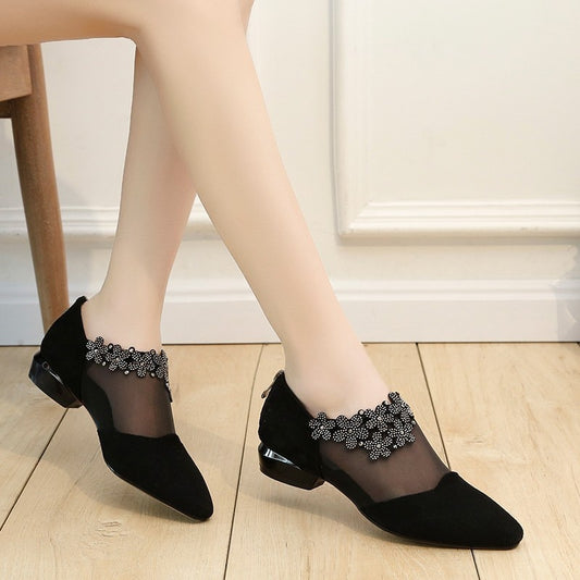 CHYLEANNA  Retro Rhinestone Mesh Light Shoes