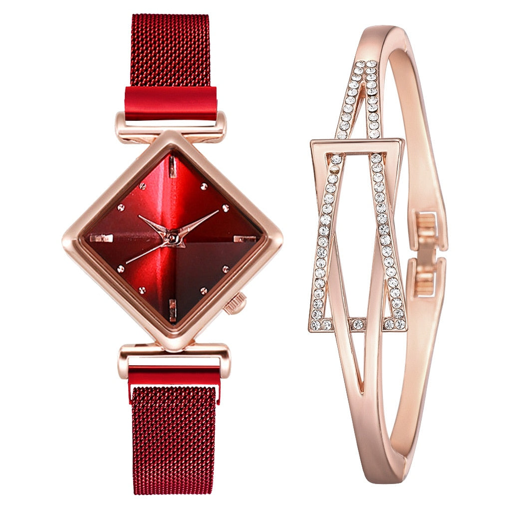 CHYLEANNA  Square Bracelet Set Watch