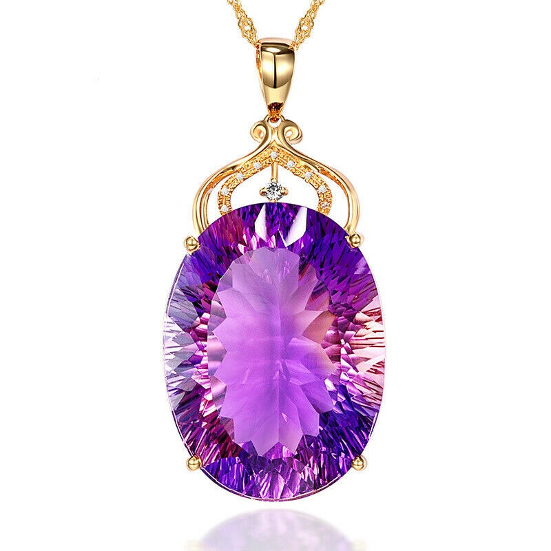 CHYLEIGH  18k Gold Plated Crystal Pendant Necklace