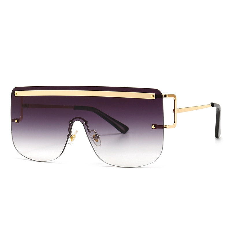 CHYLEANNA  Flat Oversized Rimless Gradient Sunglasses