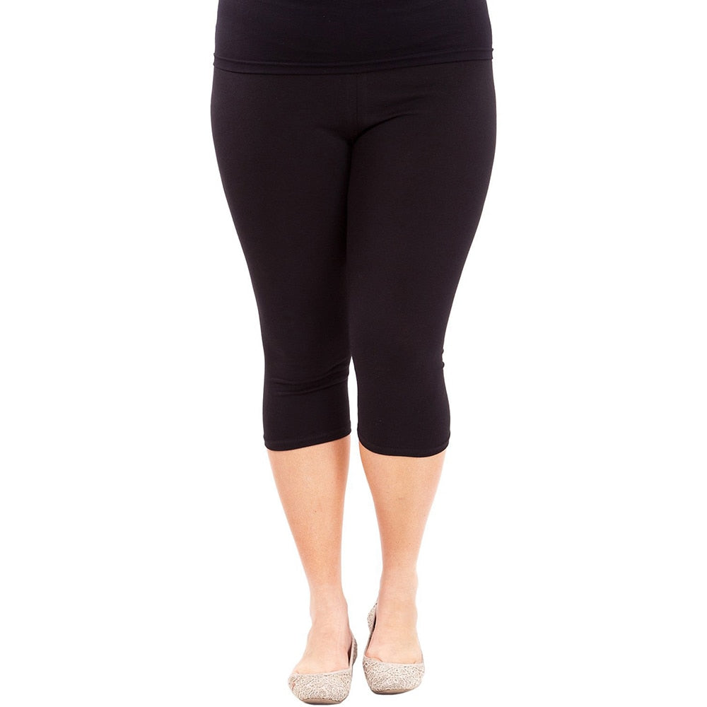 CHYLEIGH  Plus Size Cotton Elastic Stretch Pants