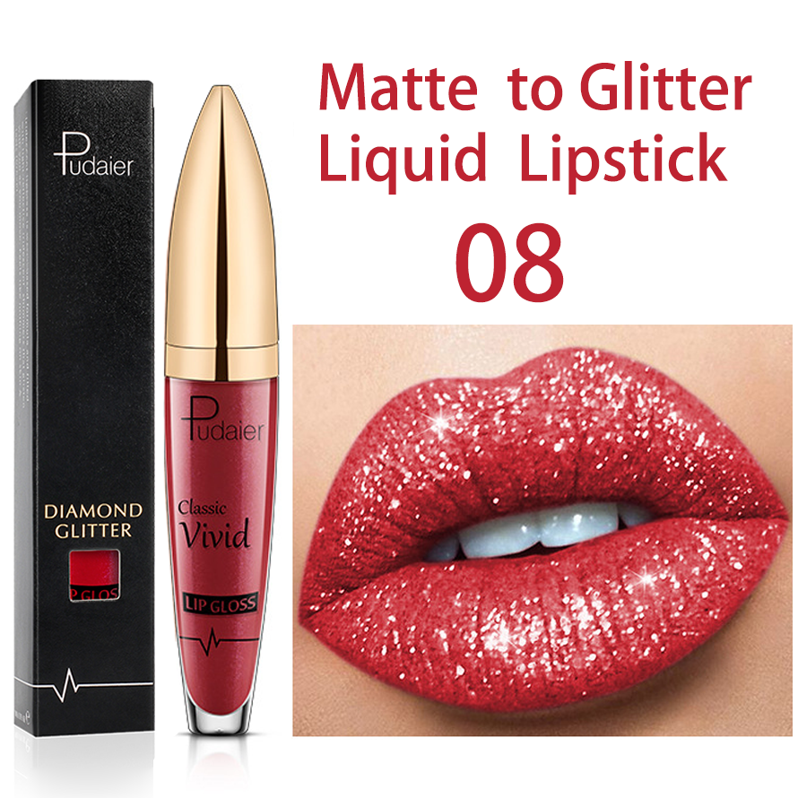 CHYLEANNA Matte tot glanzende glitter diamant vloeibare lippenstift