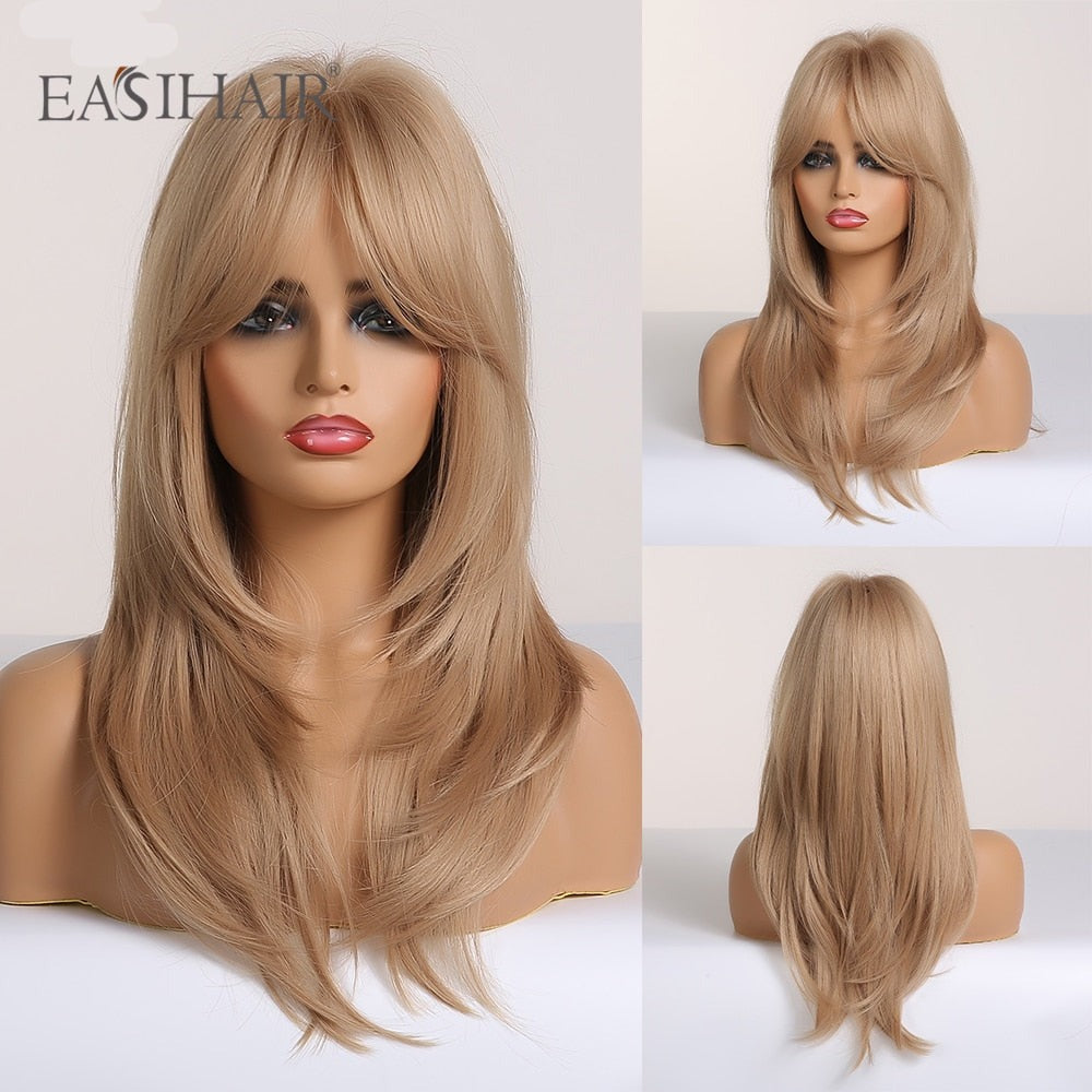 CHYLEANNA  Long Straight Wigs with Bangs