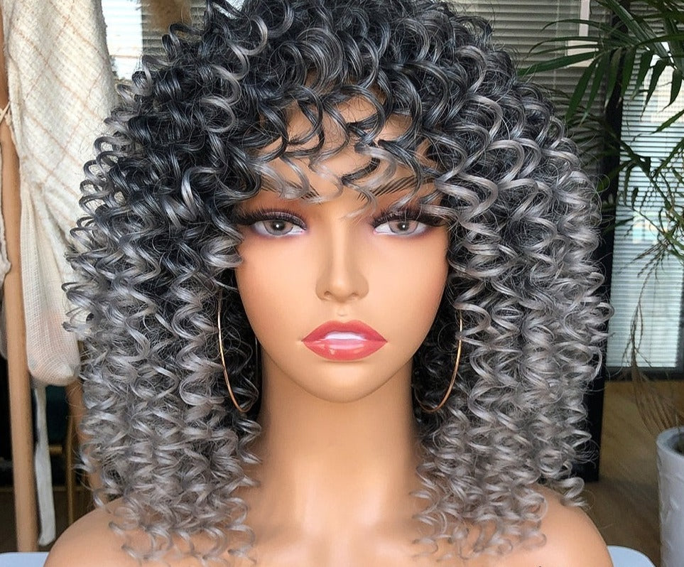 CHYLEANNA  Curly Wig With Bangs