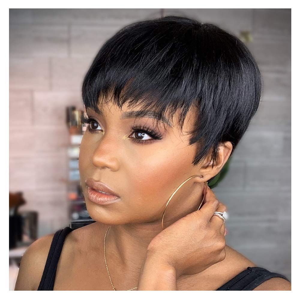 CHYLEANNA  Pixie Cut Brazilian Human Hair Wigs