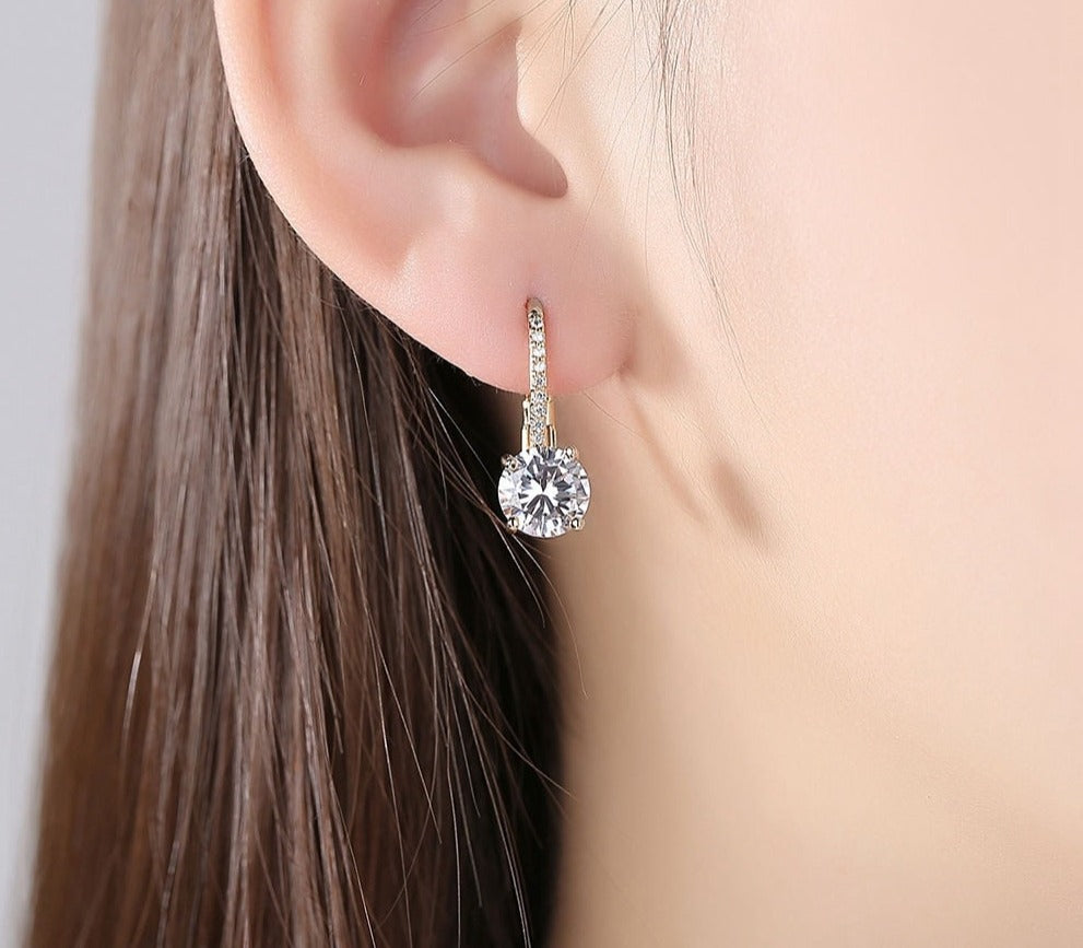 CHYLEANNA  925 Sterling Silver Rhinestone Earrings