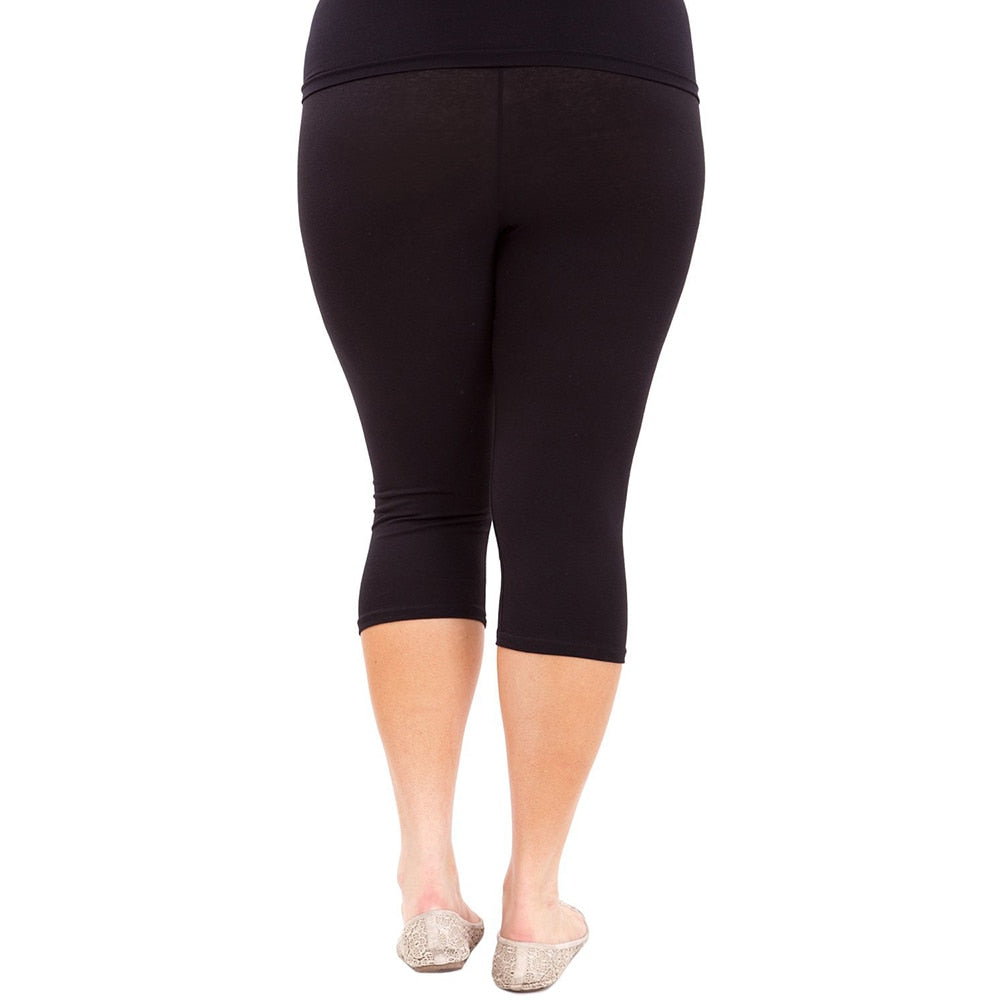 CHYLEIGH  Plus Size Cotton Elastic Stretch Pants