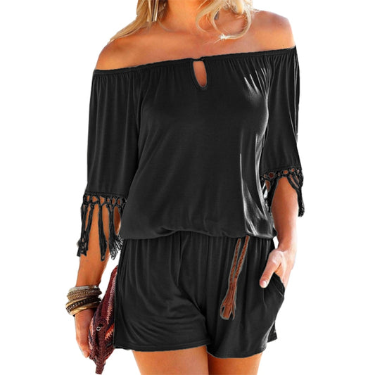 CHYLEANNA  Tassel Boho Pockets Romper