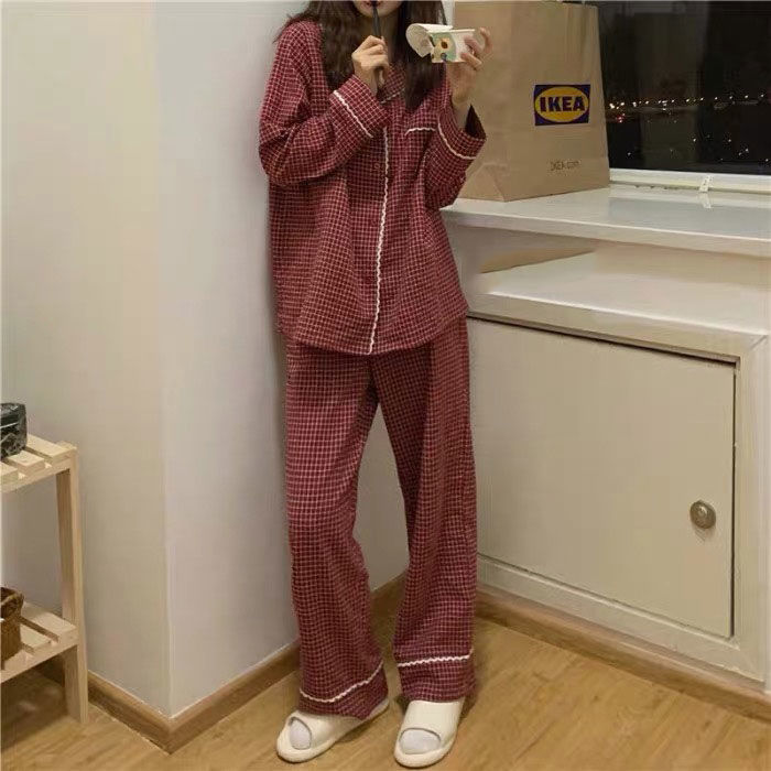 CHYLEIGH geruite casual pyjamasets