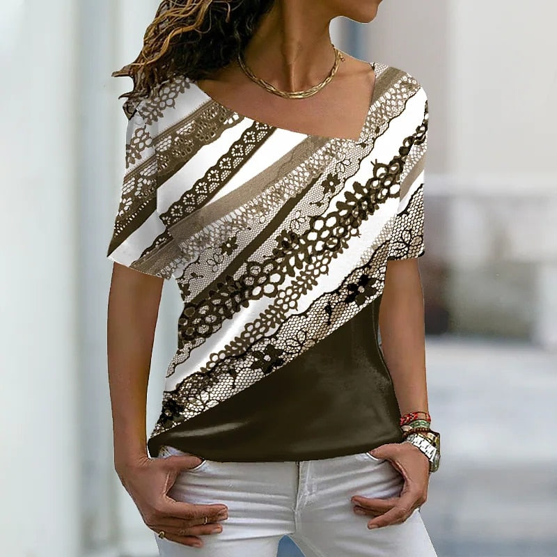 CHYLEANNA T-shirt met V-hals