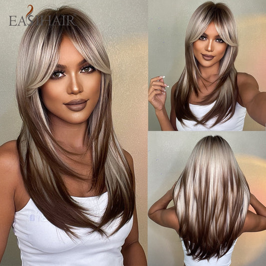 CHYLEANNA  Long Straight Layered Synthetic Wig