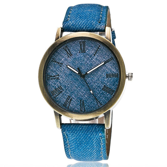 CHYLEANNA  Casual Denim Rome Literal Watch