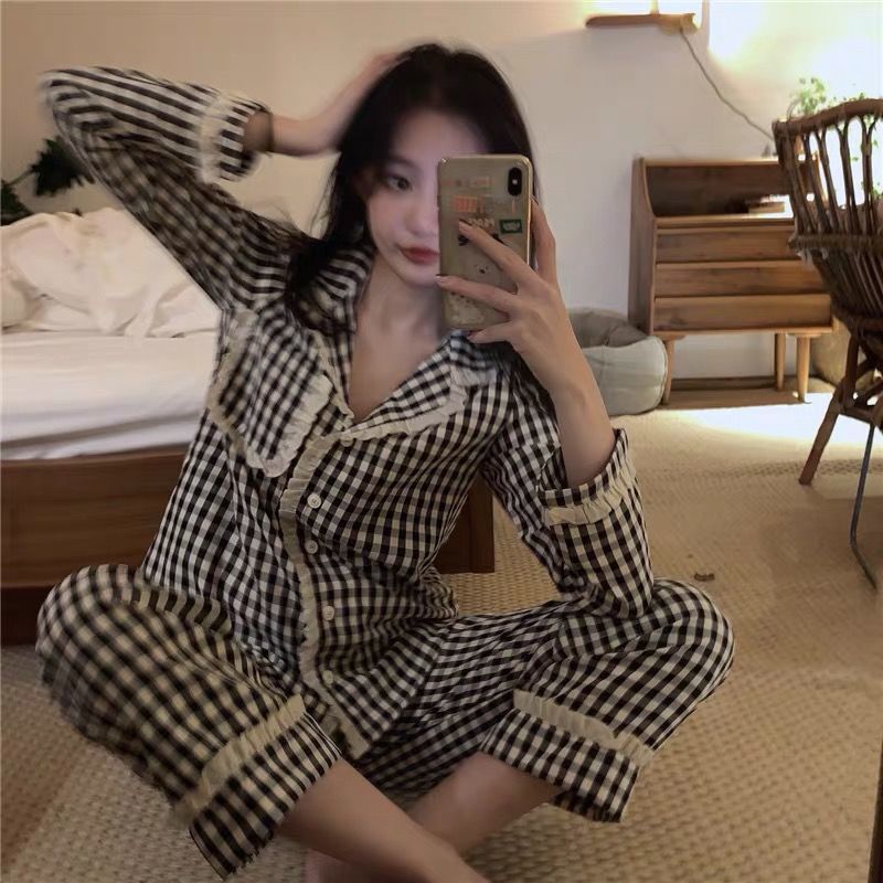 CHYLEIGH geruite casual pyjamasets