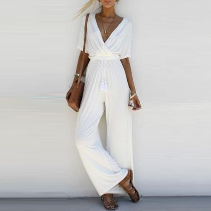 CHYLEANNA  Loose Solid Jumpsuit