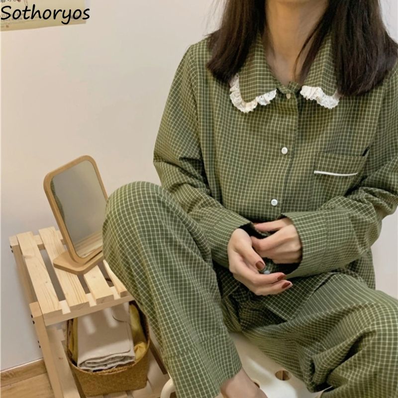 CHYLEIGH geruite casual pyjamasets