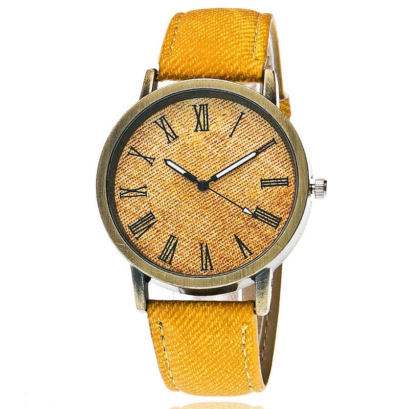 CHYLEANNA  Casual Denim Rome Literal Watch