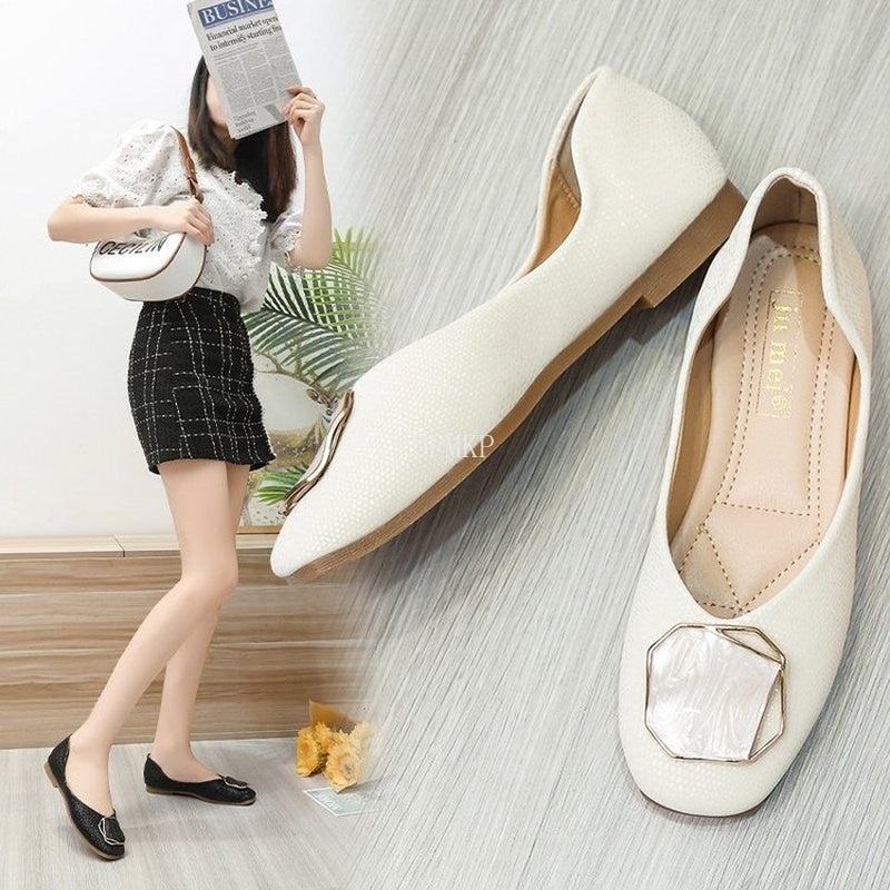 CHYLEIGH  Retro Buckle Slip On Shoes