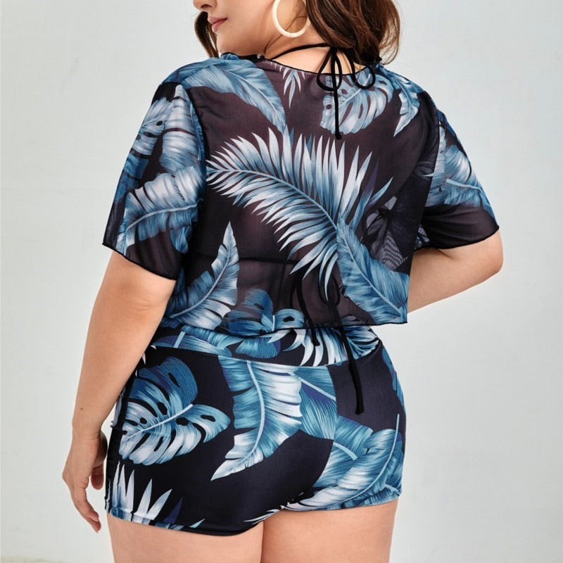 CHYLEANNA  Tropical Palm Bathing Suits