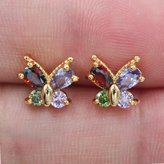 CHYLEANNA  Multicolor Butterfly Stud Earrings