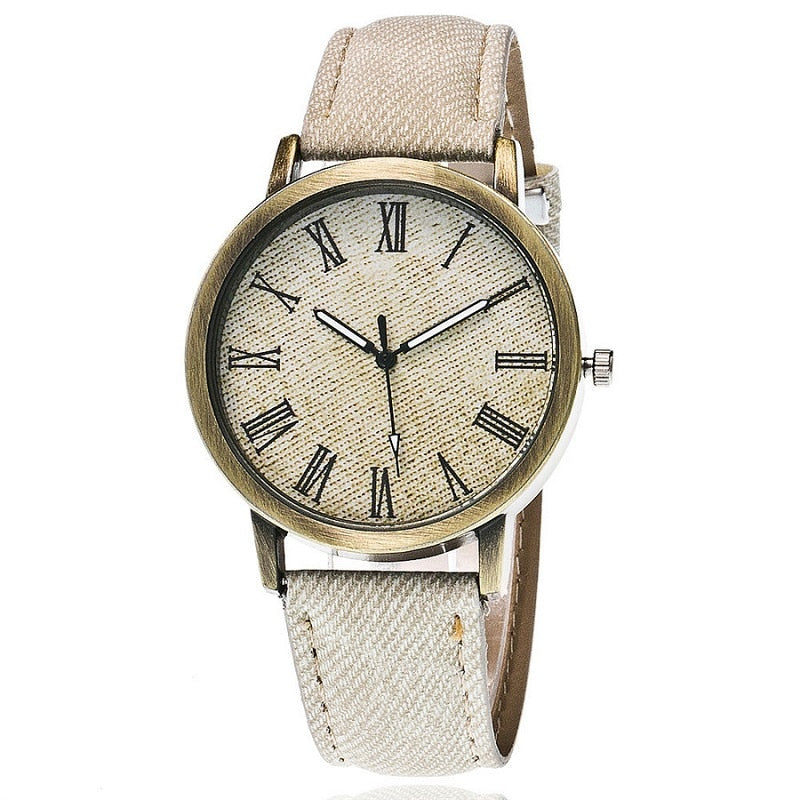 CHYLEANNA  Casual Denim Rome Literal Watch