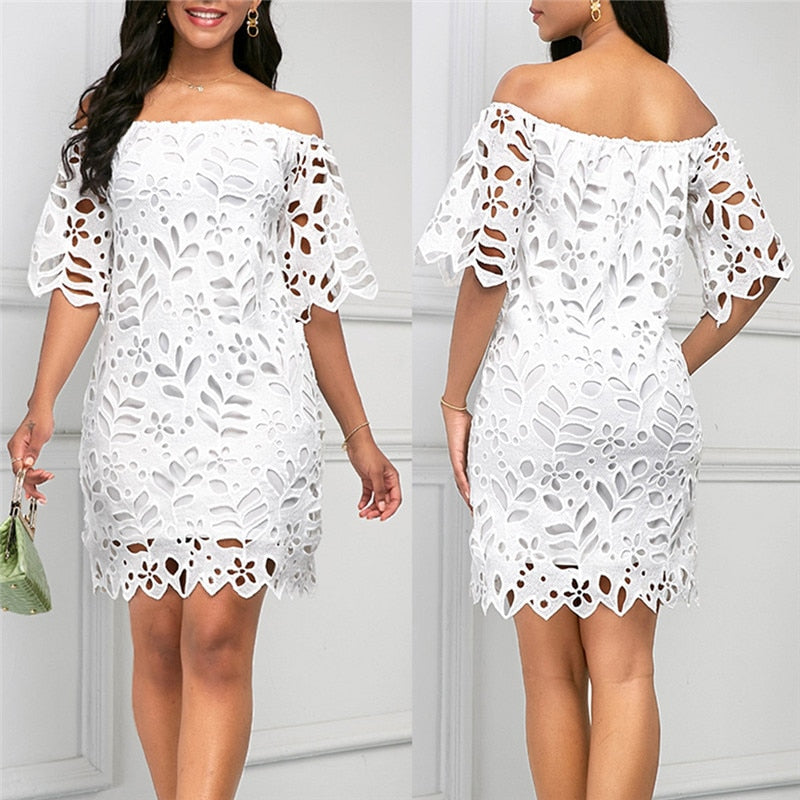 CHYLEANNA  Pencil Lace Decor Dress