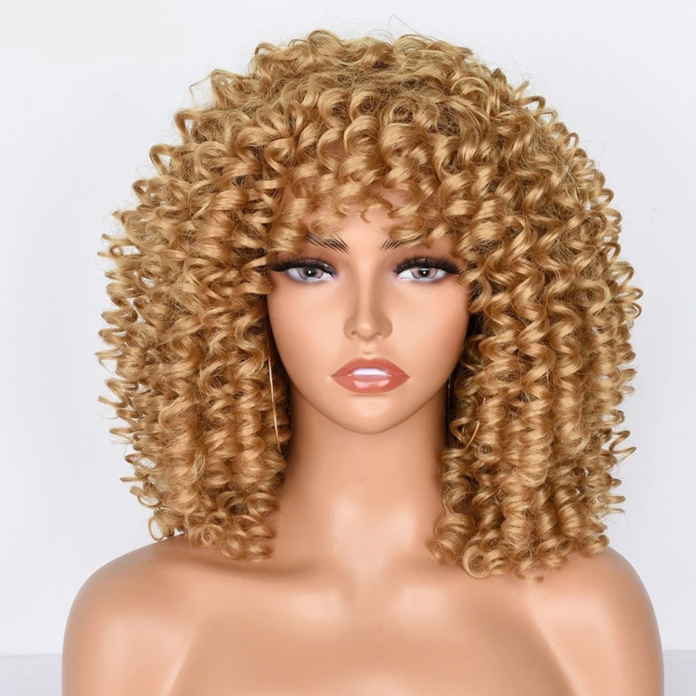 CHYLEANNA  Curly Wig With Bangs