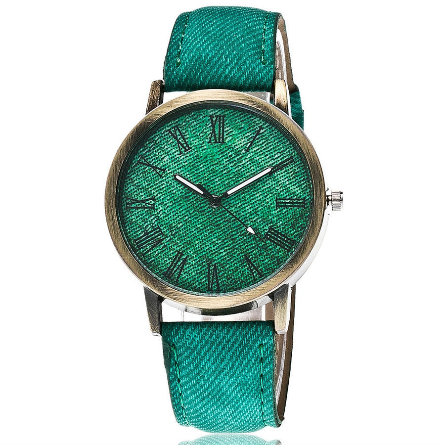 CHYLEANNA  Casual Denim Rome Literal Watch