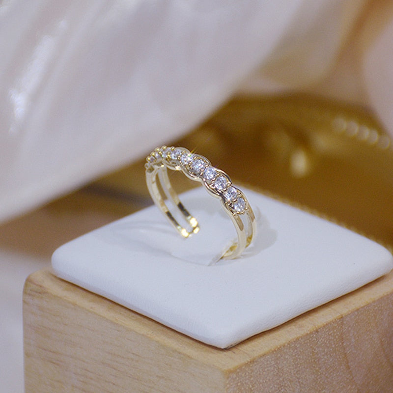 CHYLEANNA  Gold Luxury Zircon Ring