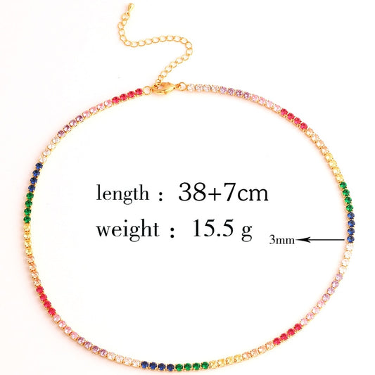 CHYLEIGH  Sparking Rainbow Necklace